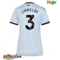 Camiseta Aston Villa Victor Lindelof #3 Tercera Equipación para mujer 2026-27 manga corta